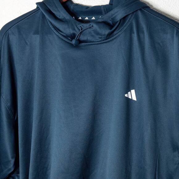 Adidas Aeroready Hoodie Blue Size L NWT Sportcore Clean Streetwear - Picture 3 of 10